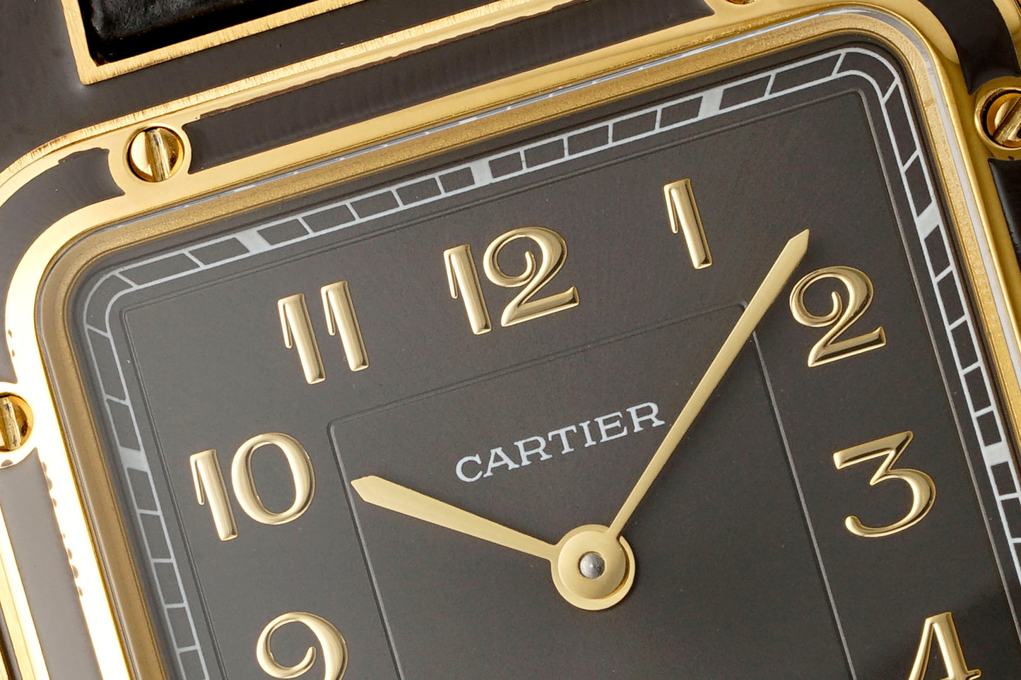 Limited Edition Cartier Santos-Dumont Large Model – Platinum Case, Sunburst Lacquered Dial, Alligator Strap