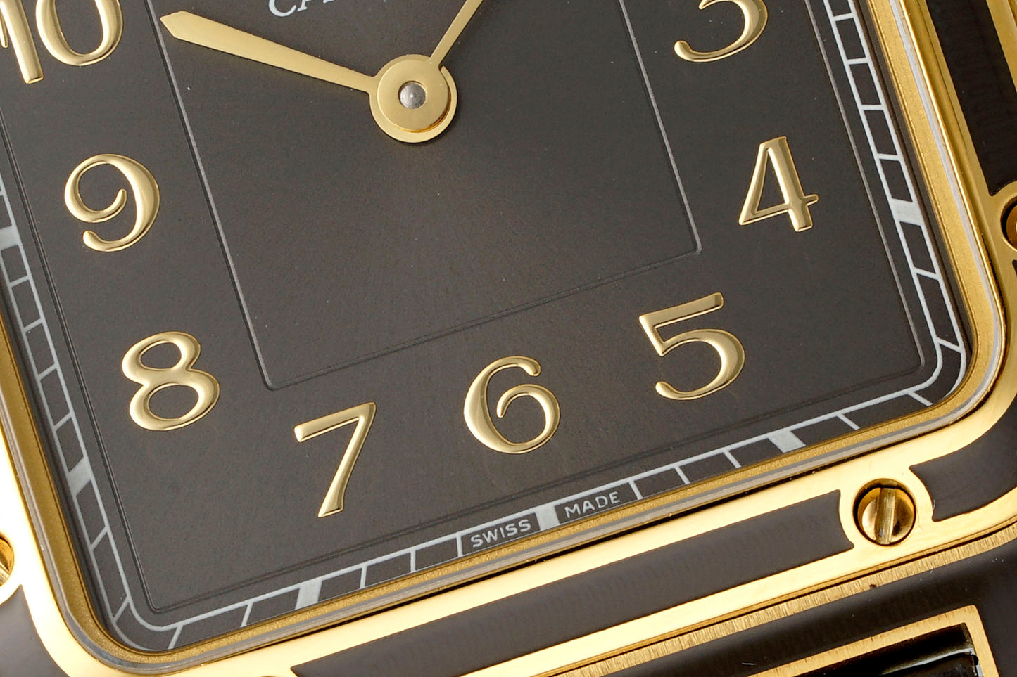 Limited Edition Cartier Santos-Dumont Large Model – Platinum Case, Sunburst Lacquered Dial, Alligator Strap