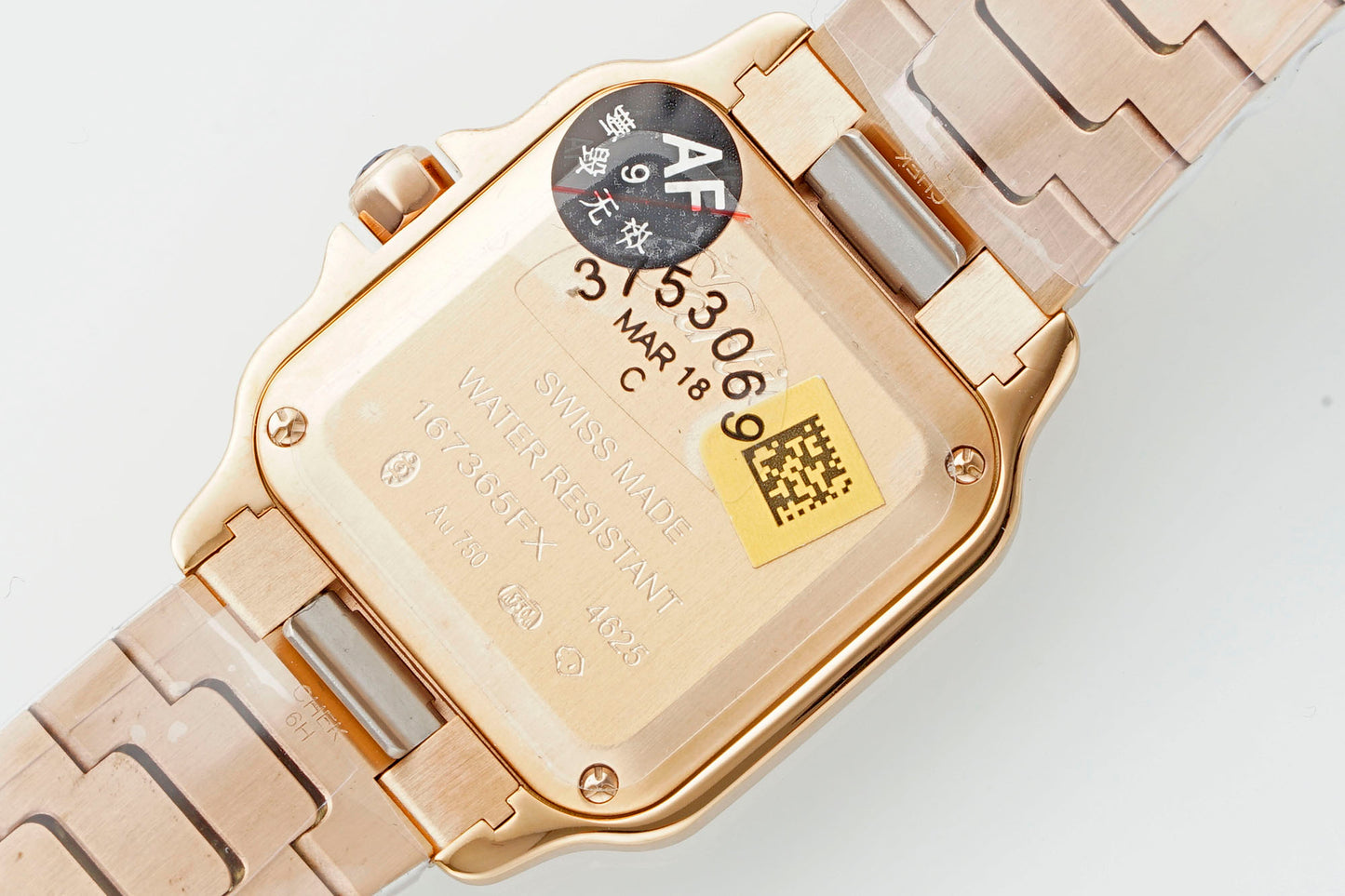 Cartier Santos de Cartier Medium Model – 18K Rose Gold with Silvered Opaline Dial