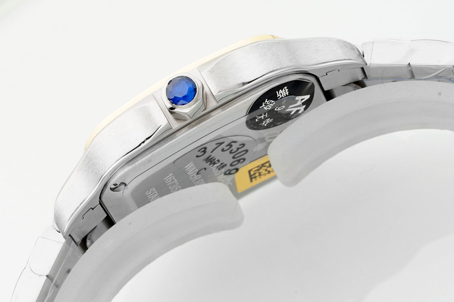 Santos de Cartier Two-Tone Watch – Steel Case with Yellow Gold Bezel & Bracelet