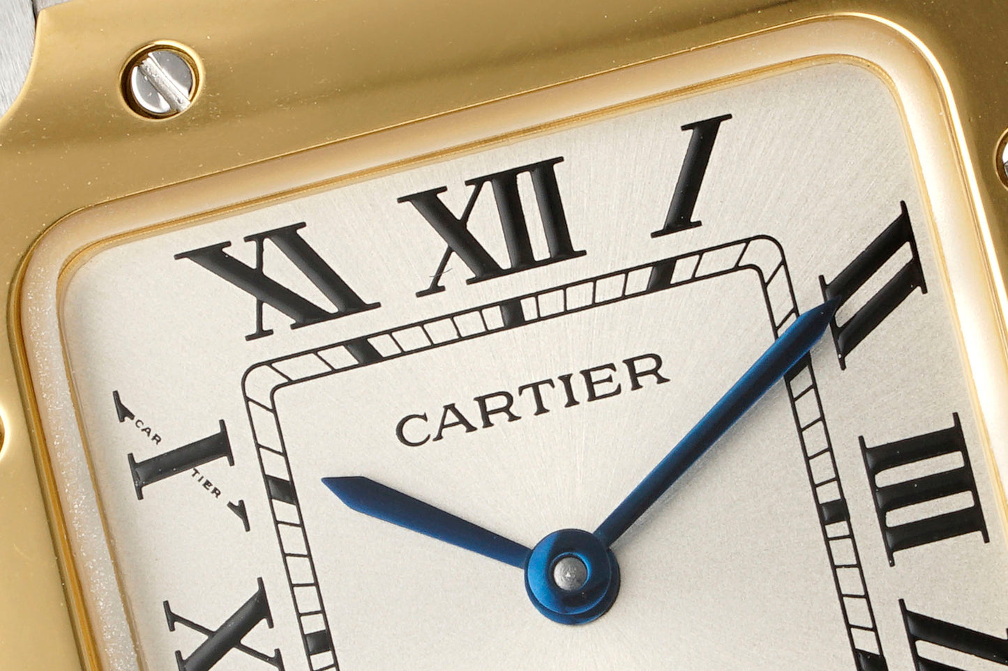 Santos de Cartier Two-Tone Watch – Steel Case with Yellow Gold Bezel & Bracelet