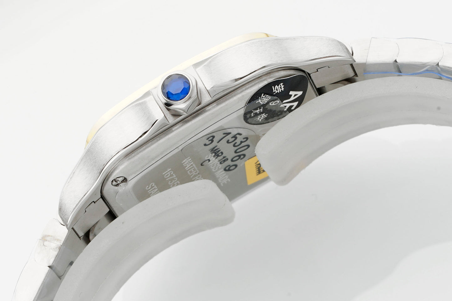 Cartier Santos de Cartier Medium W3SA0007 – Steel & 18K Yellow Gold Diamond-Set Bezel