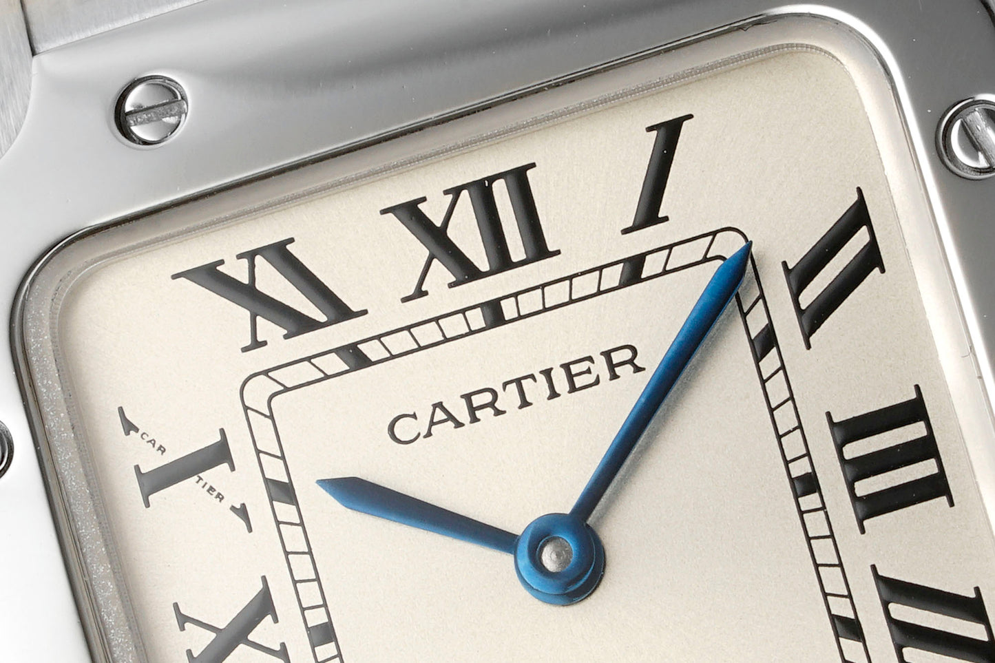 Cartier Santos de Cartier WSSA0082 – Stainless Steel Watch with Silver Dial & Blue Hands