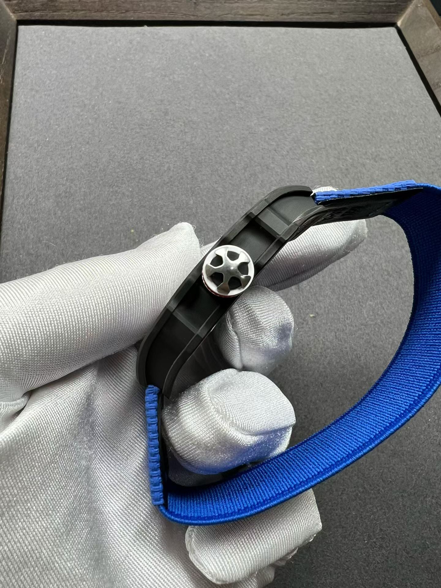 Richard Mille RM 67-02 Sébastien Ogier – Automatic Extra Flat, Carbon TPT Case, Blue Textile Strap