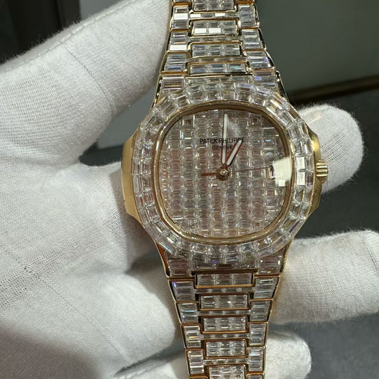 Patek Philippe Nautilus 5711 – 18K Rose Gold with Baguette Diamonds