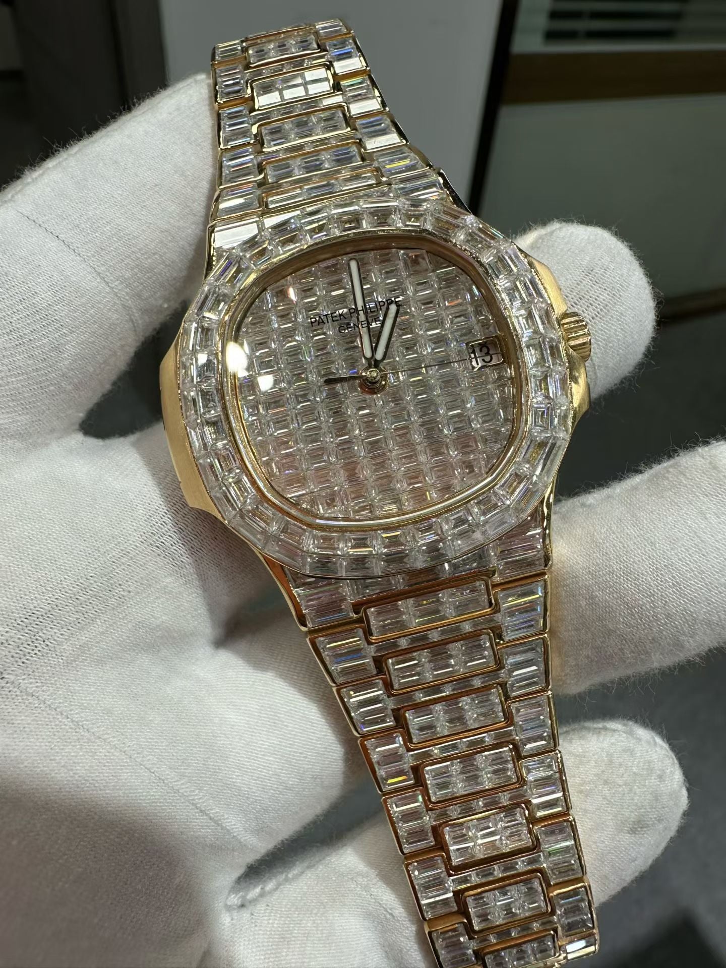 Patek Philippe Nautilus 5711 – 18K Rose Gold with Baguette Diamonds