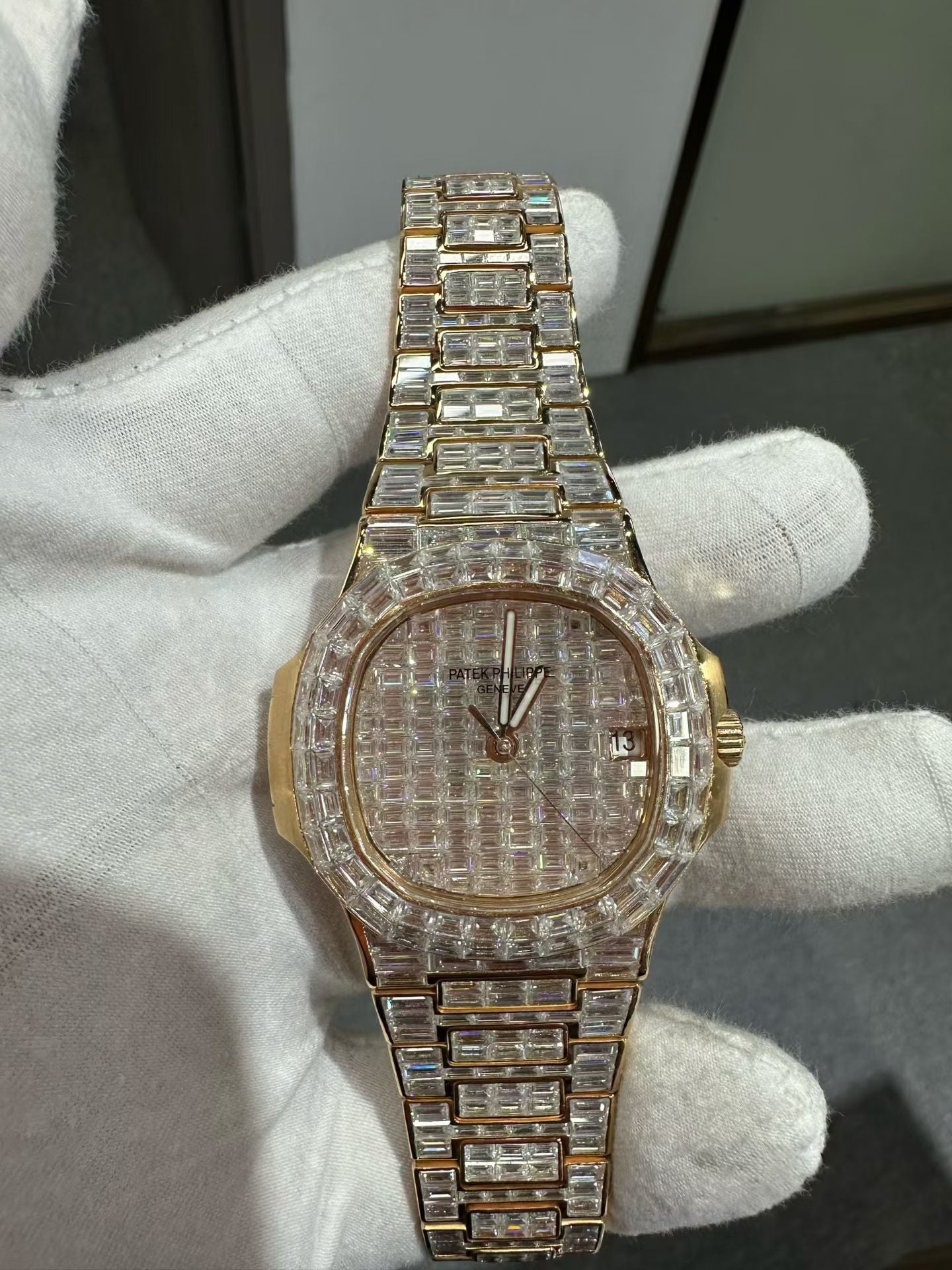 Patek Philippe Nautilus 5711 – 18K Rose Gold with Baguette Diamonds