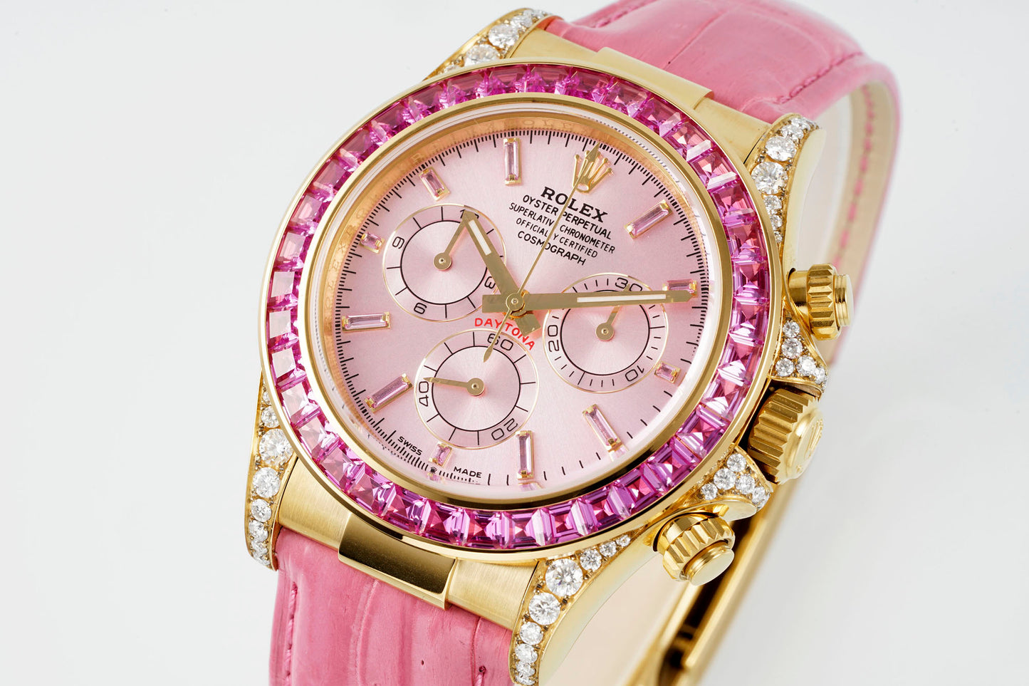 Rolex Cosmograph Daytona “Barbie” Pink Sapphire Bezel