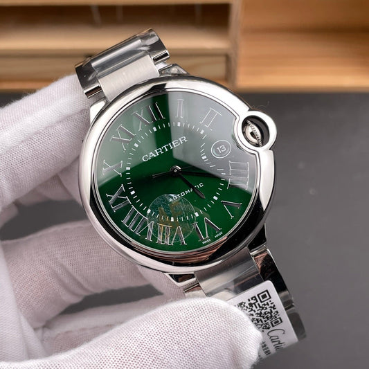 Cartier Ballon Bleu 40mm Stainless Steel Green Dial