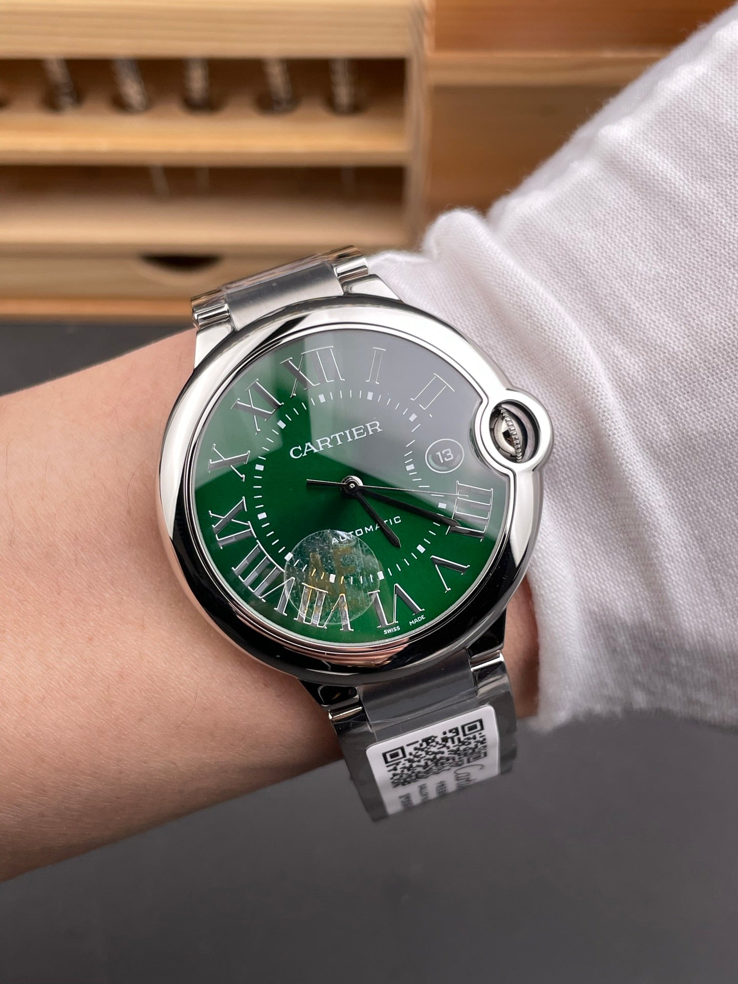 Cartier Ballon Bleu 40mm Stainless Steel Green Dial