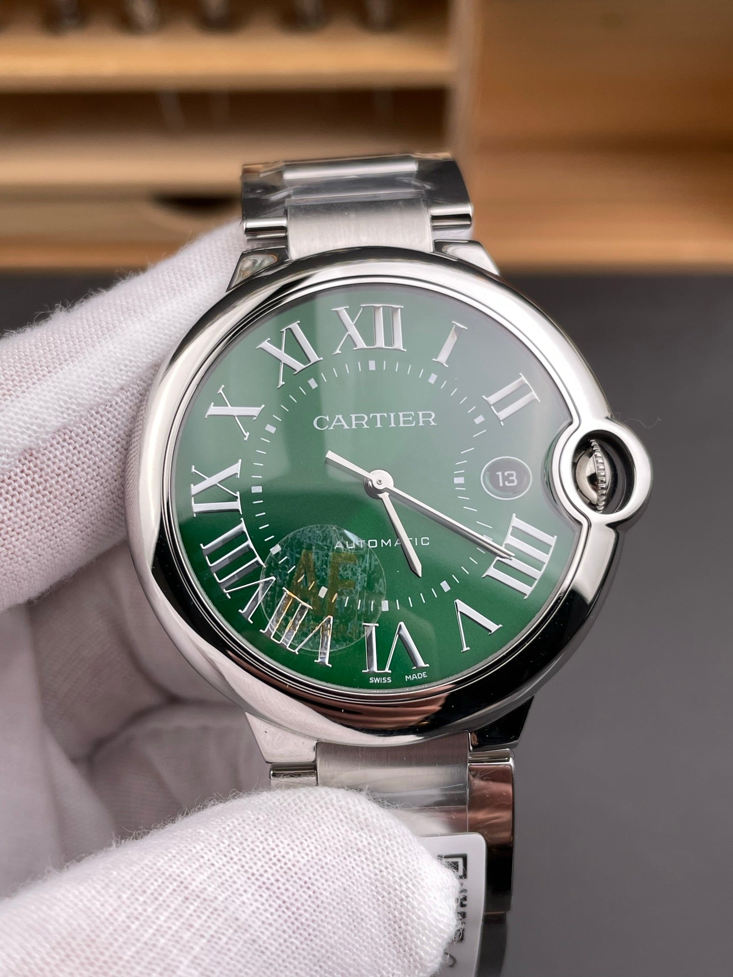 Cartier Ballon Bleu 40mm Stainless Steel Green Dial
