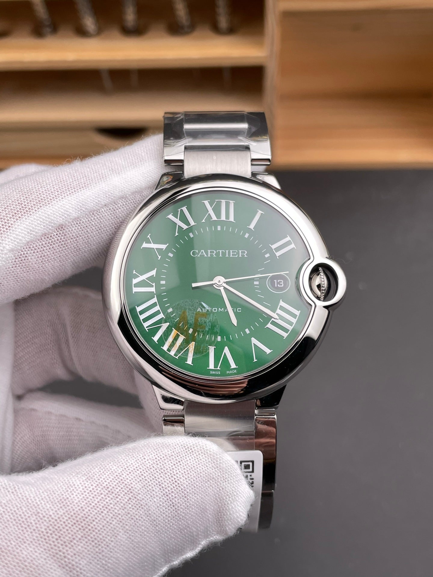 Cartier Ballon Bleu 40mm Stainless Steel Green Dial