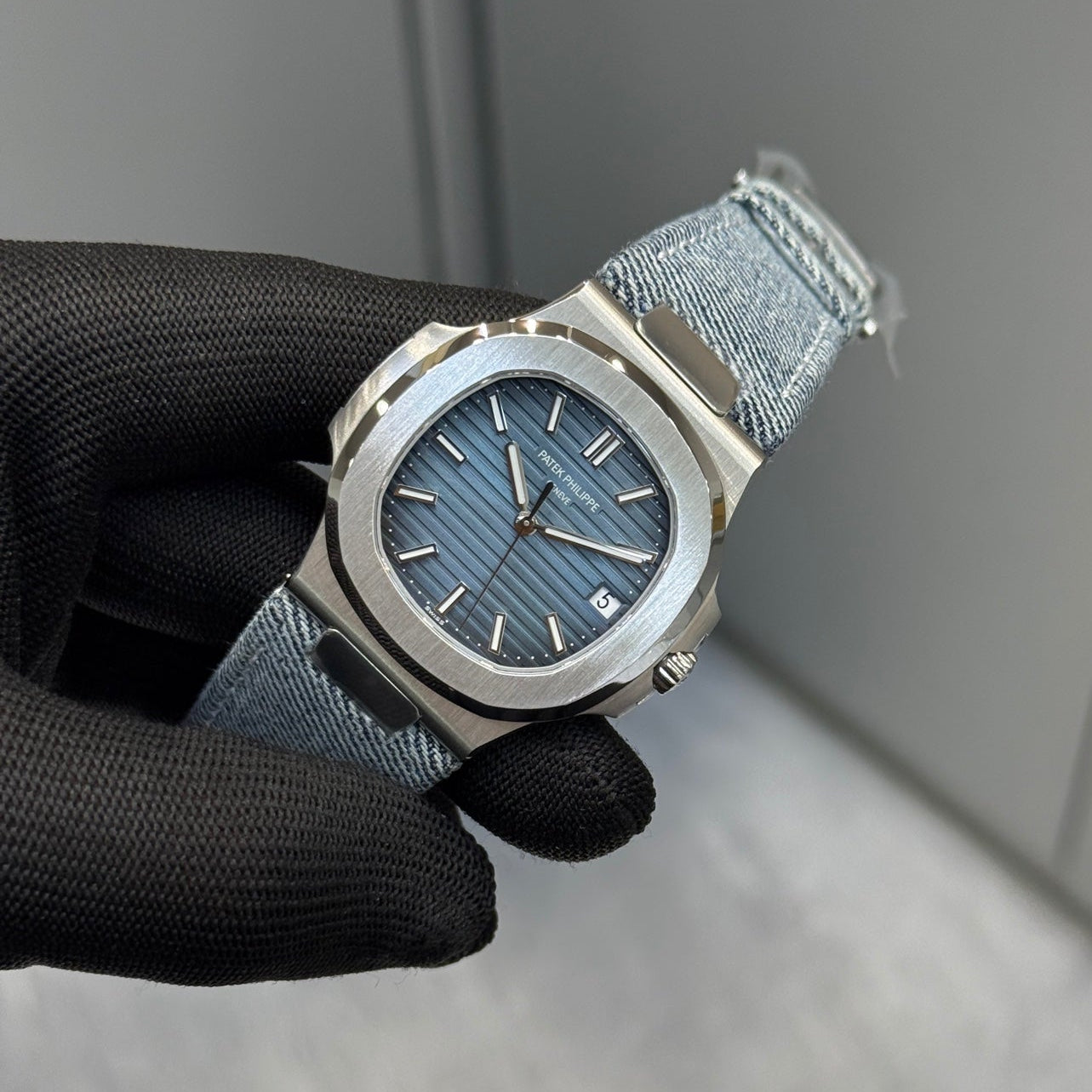 Patek Philippe Nautilus 5980/60G Denim Blue Grey Dial