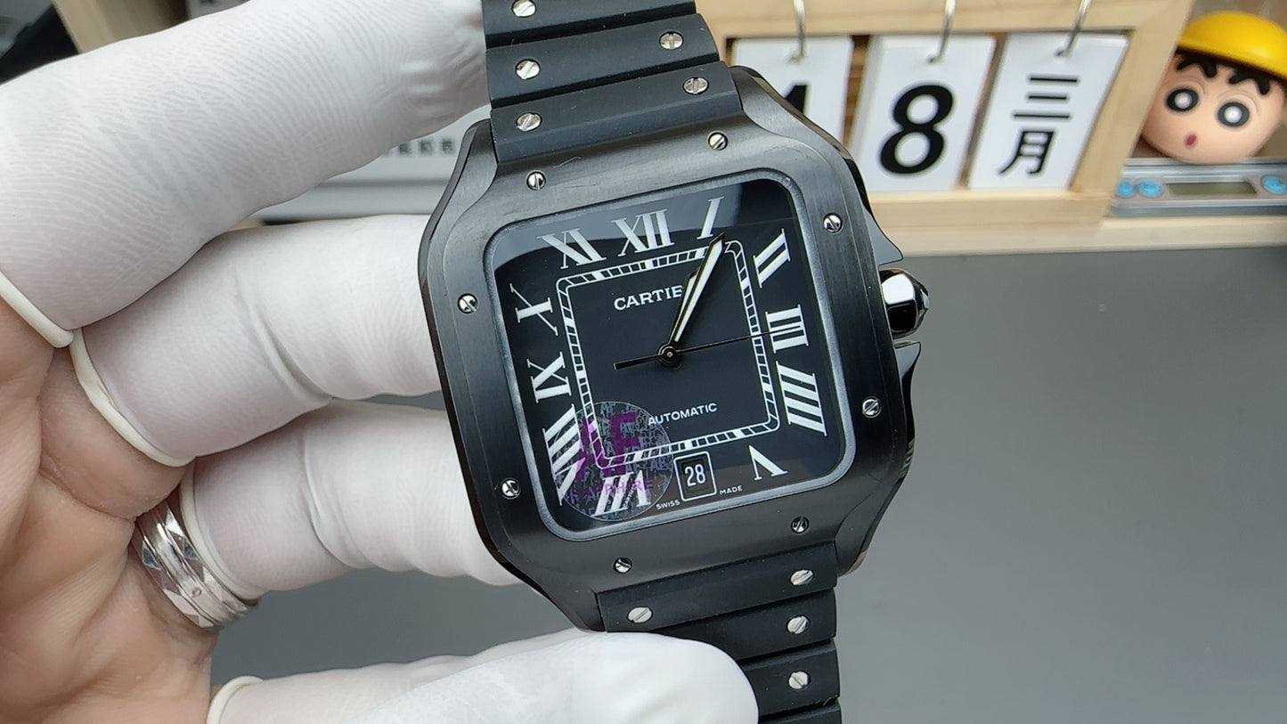 Cartier Santos Large ADLC Black Automatic Watch