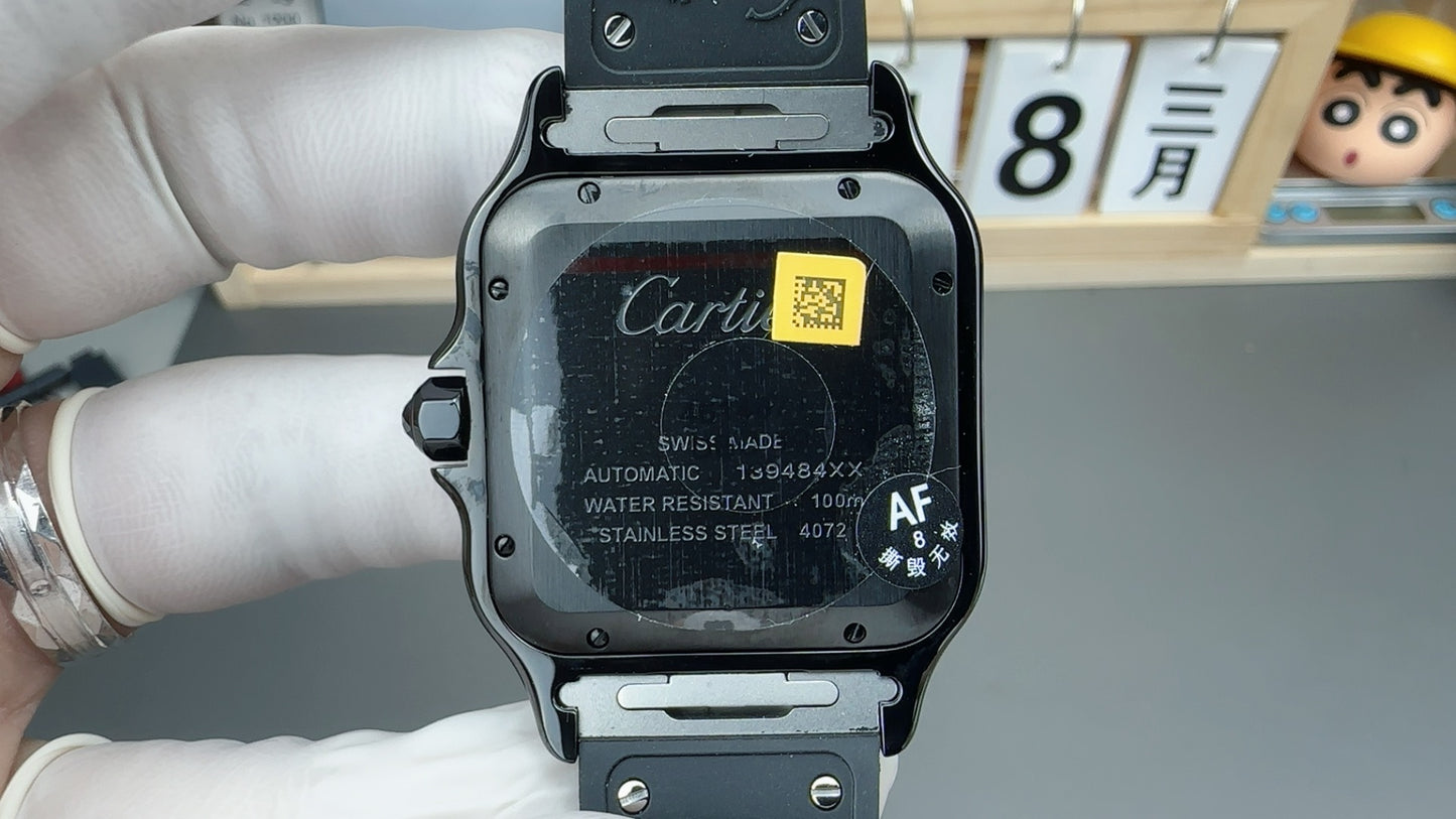 Cartier Santos Large ADLC Black Automatic Watch