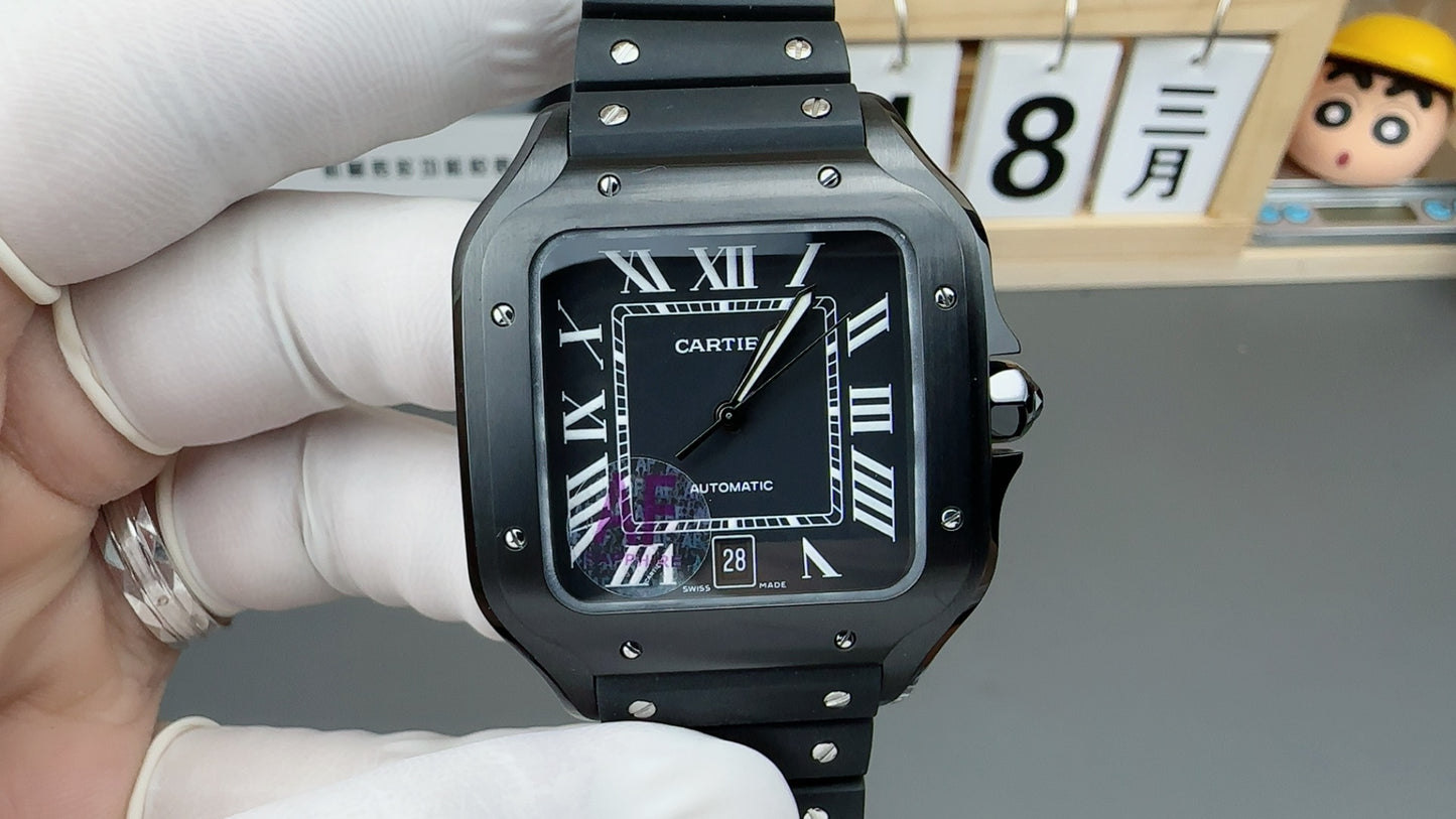 Cartier Santos Large ADLC Black Automatic Watch