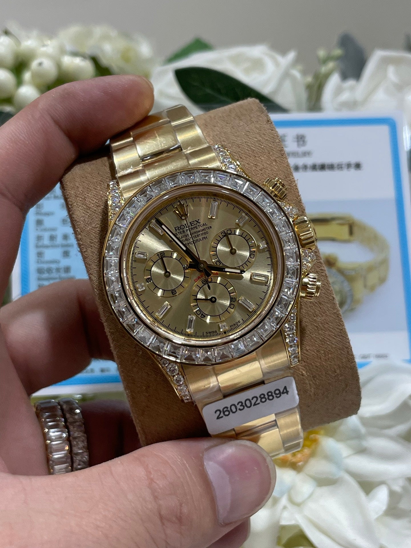 Rolex Daytona 126598TBR Yellow Gold Diamond Bezel