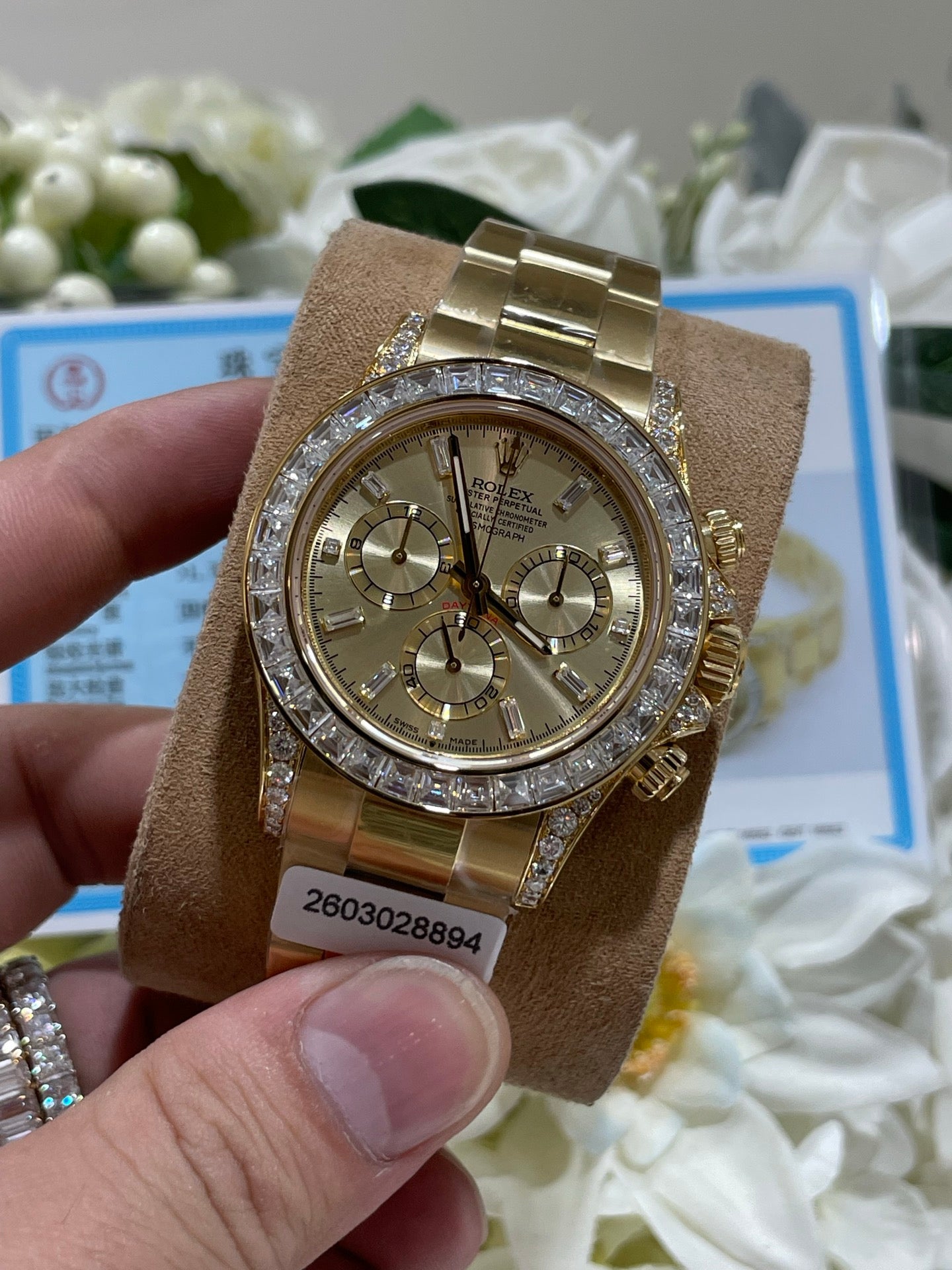 Rolex Daytona 126598TBR Yellow Gold Diamond Bezel
