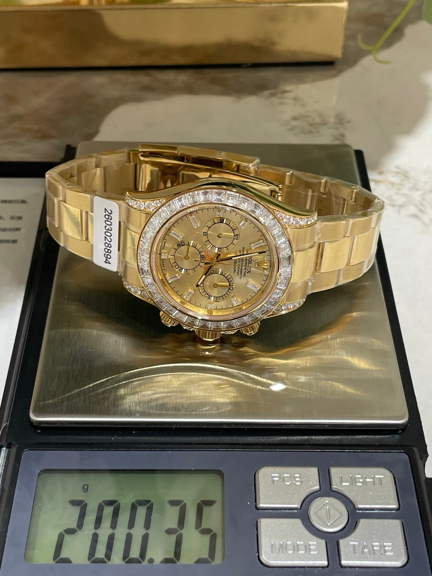 Rolex Daytona 126598TBR Yellow Gold Diamond Bezel
