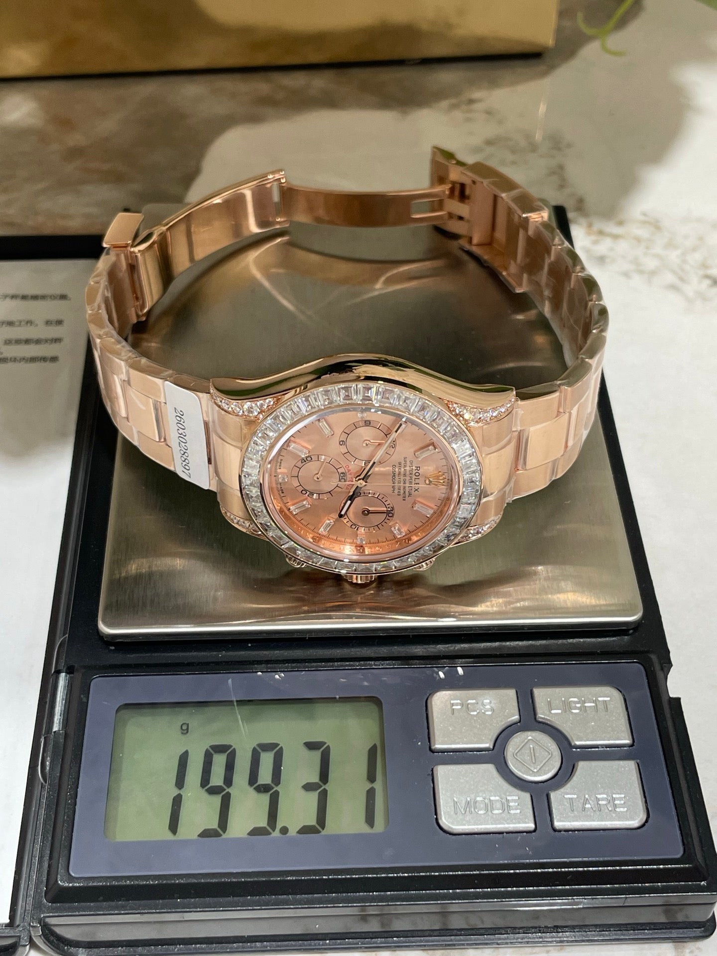 Rolex Daytona 126595TBR Everose Gold Sundust Diamond Bezel