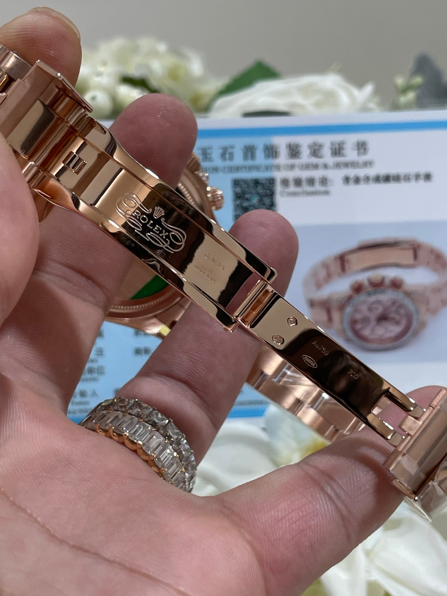 Rolex Daytona 126595TBR Everose Gold Sundust Diamond Bezel