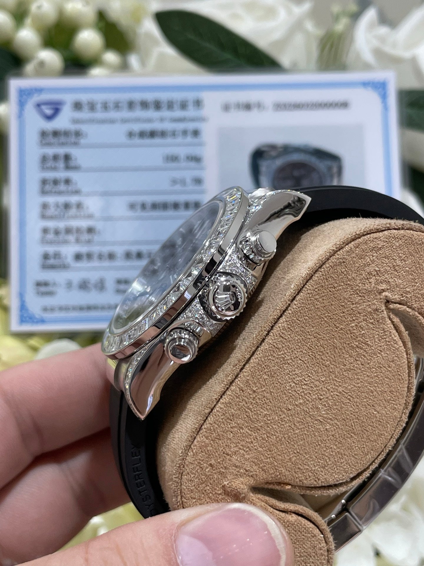 Rolex Daytona 126539TBR White Gold Diamond Bezel