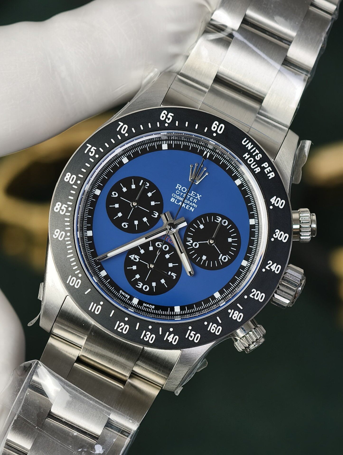 Blaken Rolex Daytona Blue Dial Custom Watch