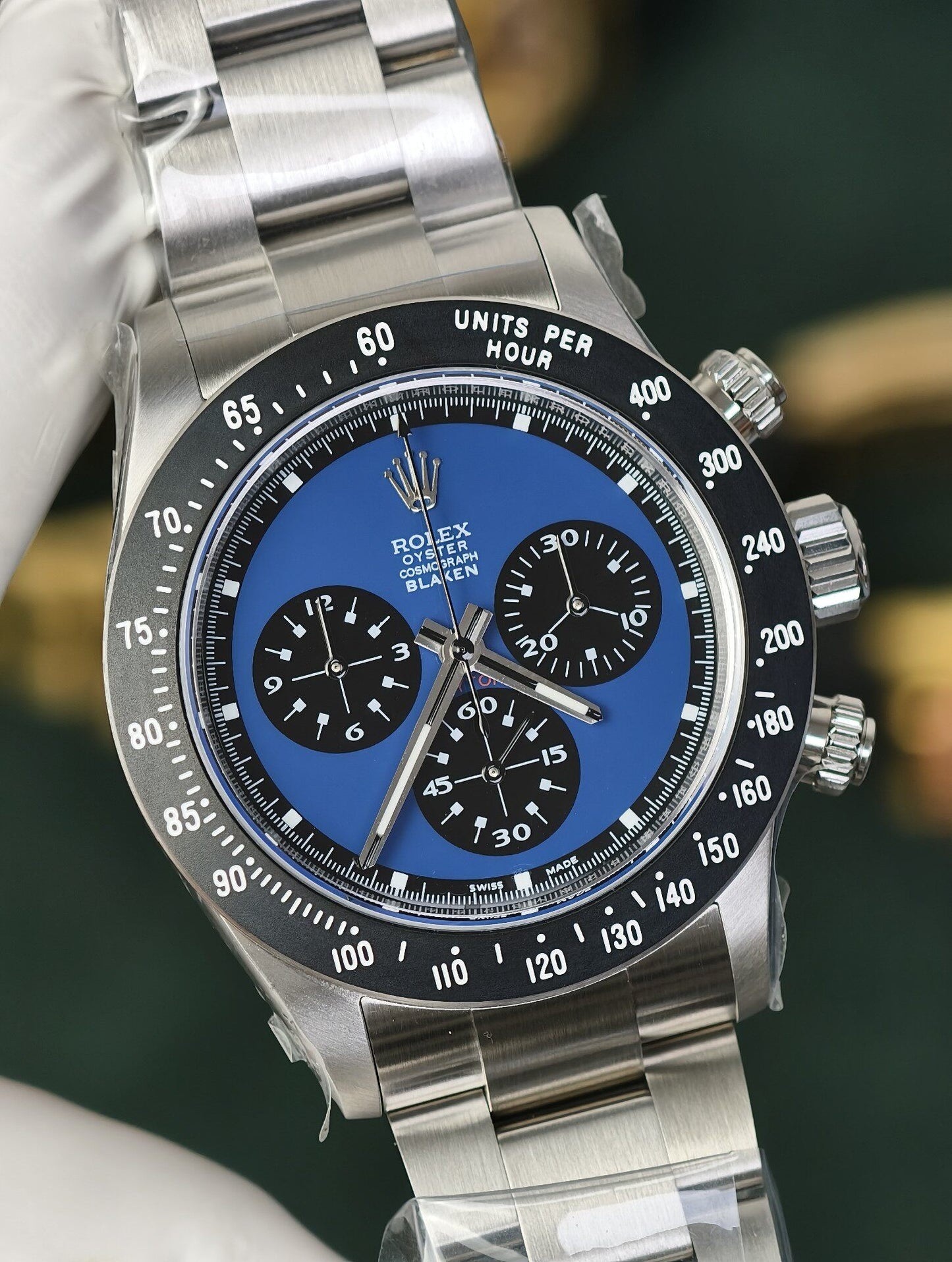 Blaken Rolex Daytona Blue Dial Custom Watch