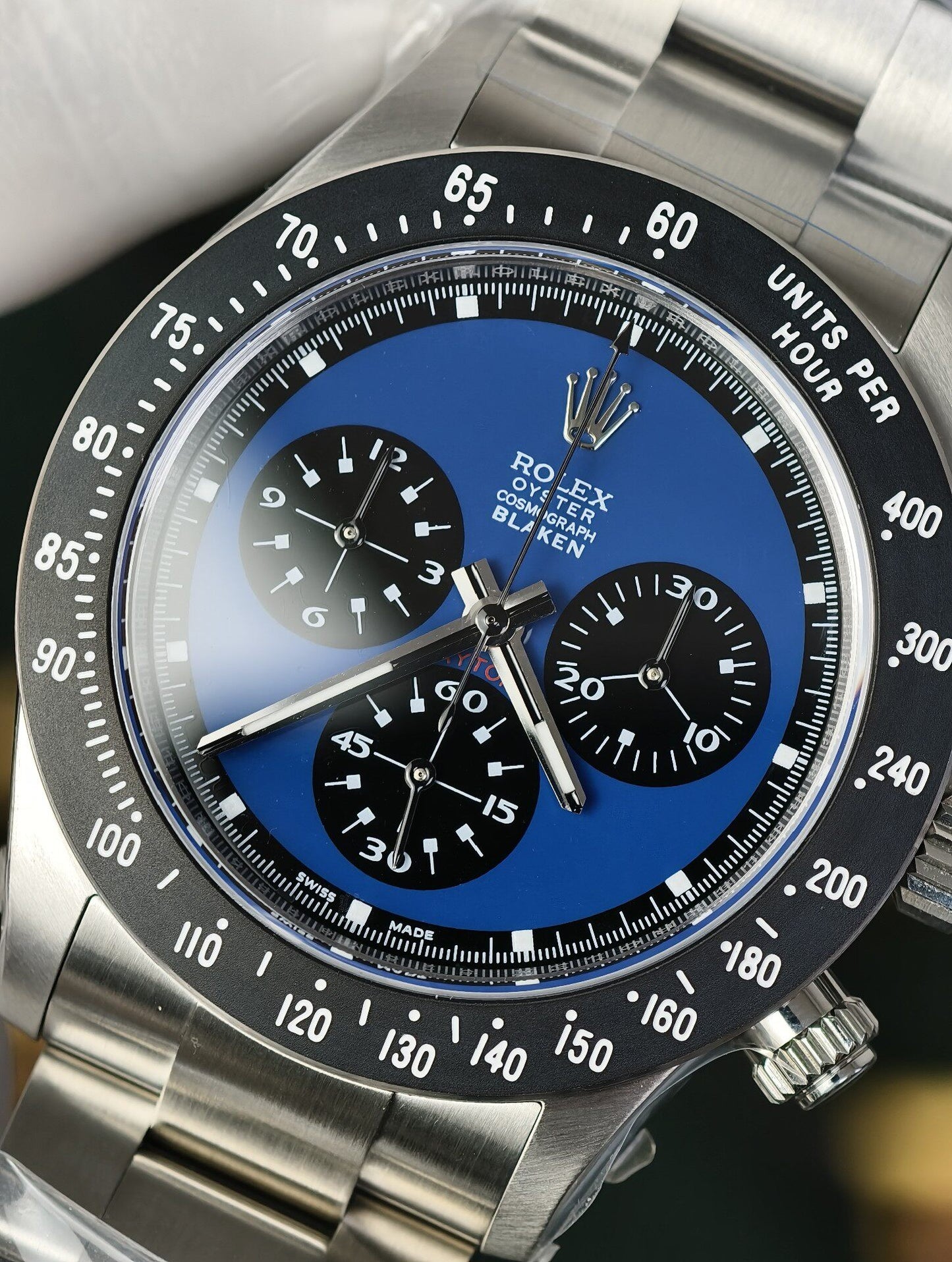 Blaken Rolex Daytona Blue Dial Custom Watch