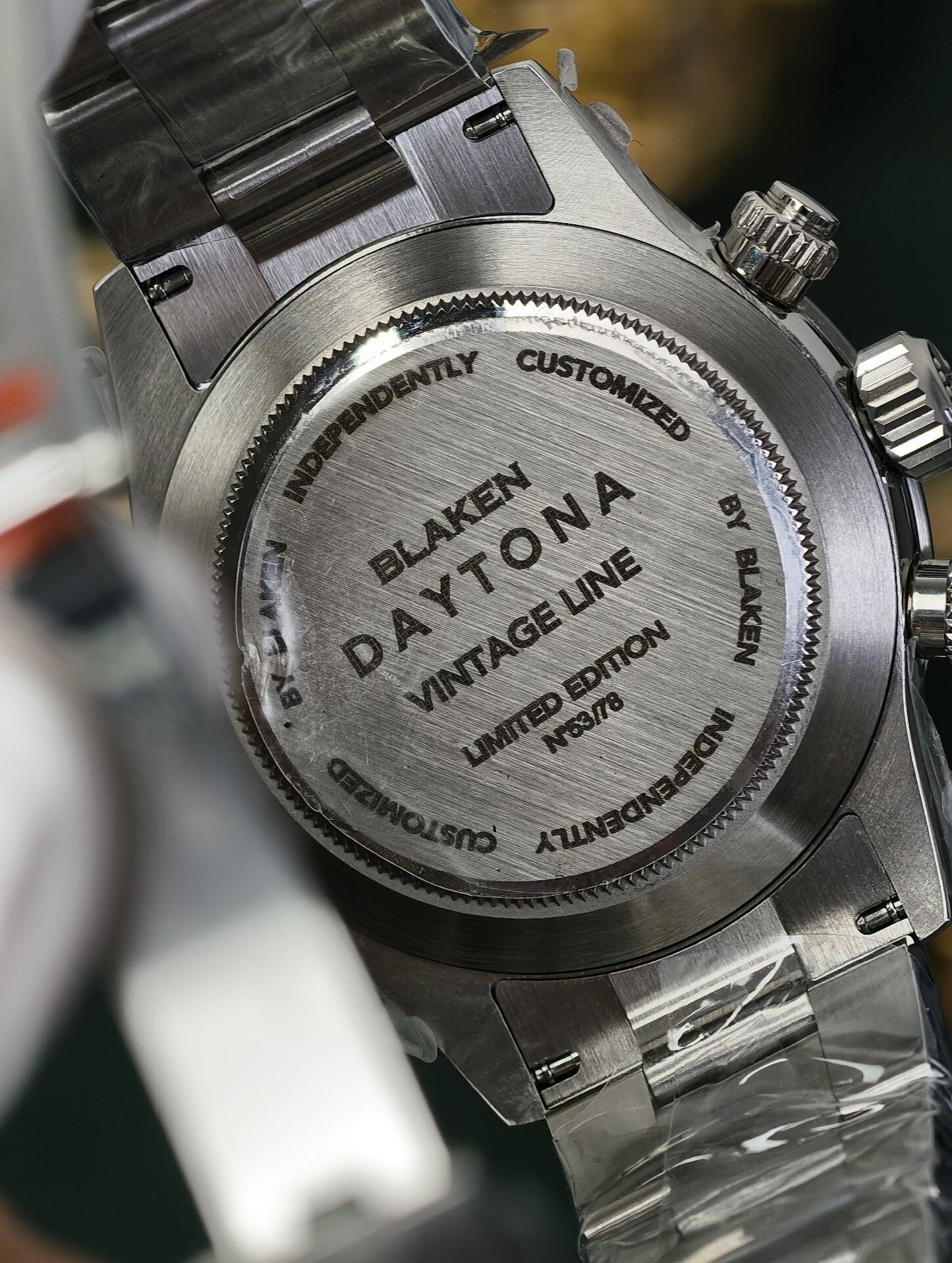 Blaken Rolex Daytona Blue Dial Custom Watch