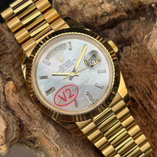 Rolex Day-Date Yellow Gold Mother-of-Pearl Diamond Dial