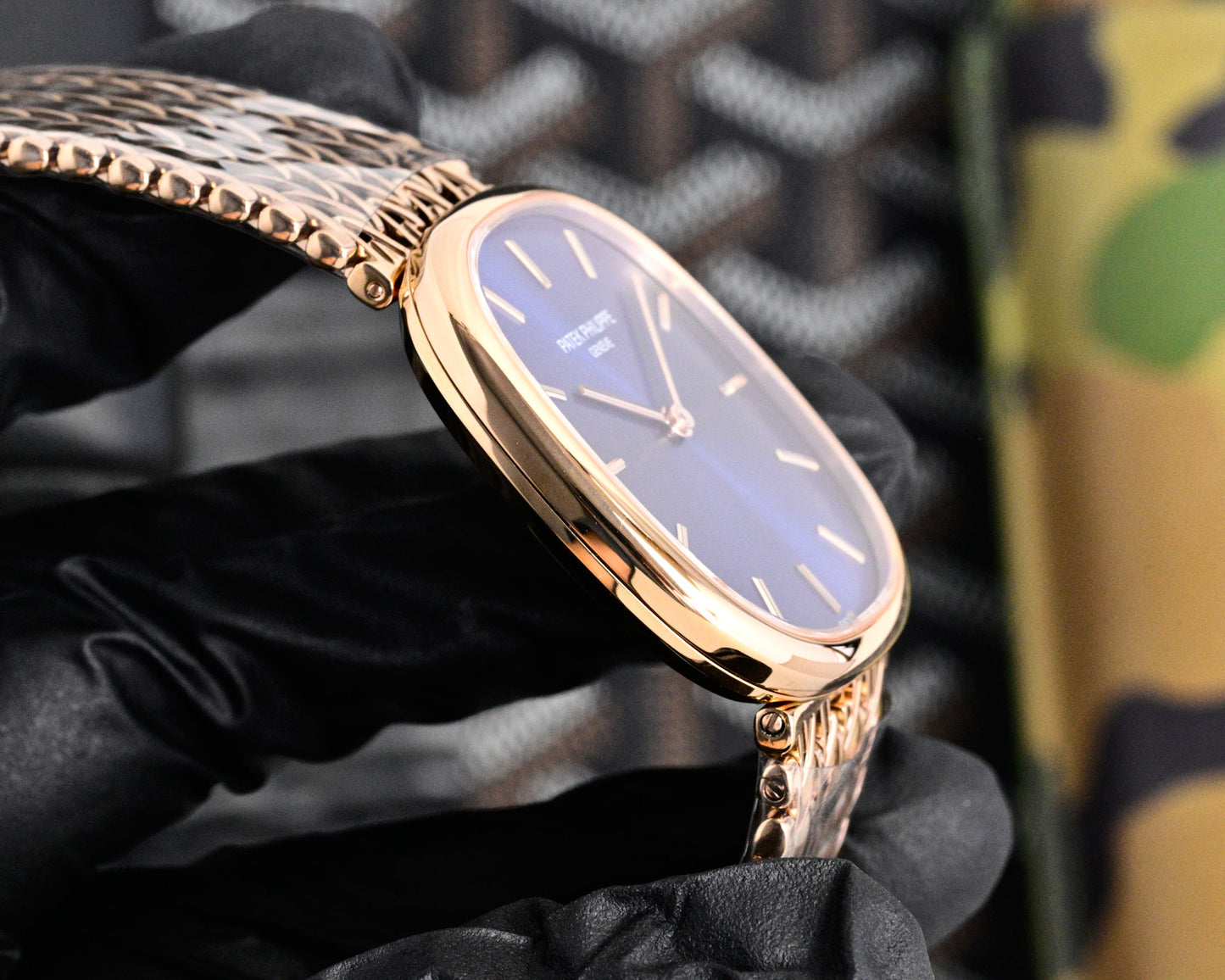 Patek Philippe Golden Ellipse Gold Chain Bracelet Watch
