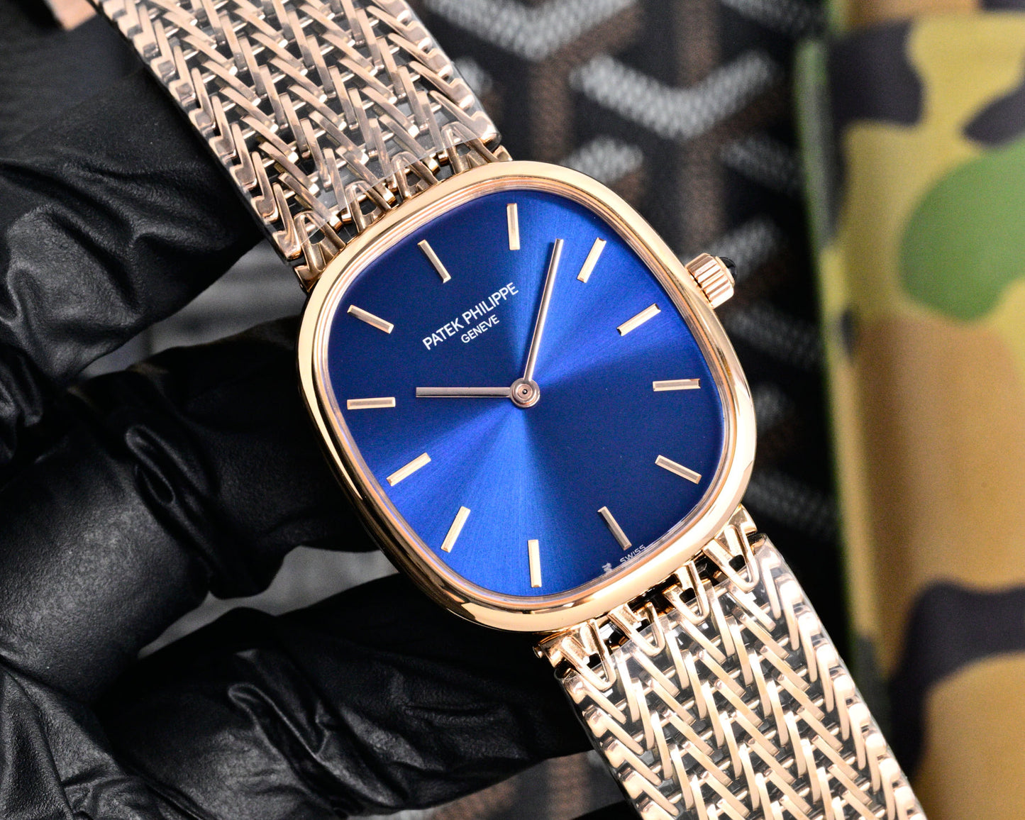Patek Philippe Golden Ellipse Gold Chain Bracelet Watch