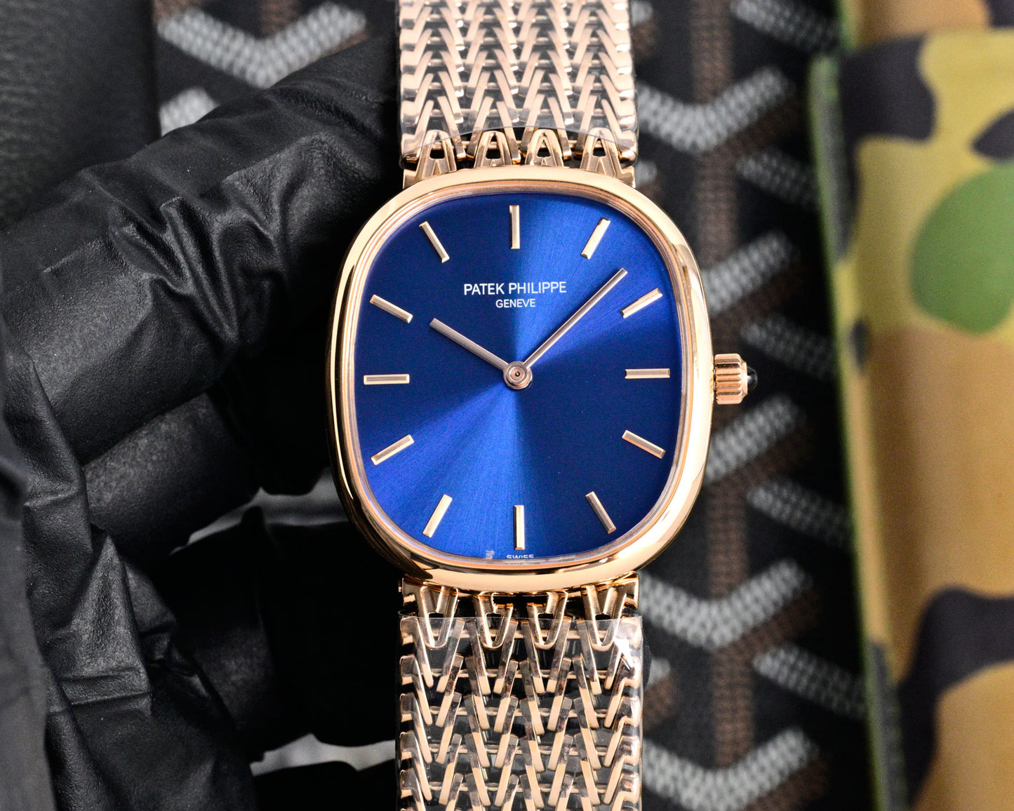 Patek Philippe Golden Ellipse Gold Chain Bracelet Watch
