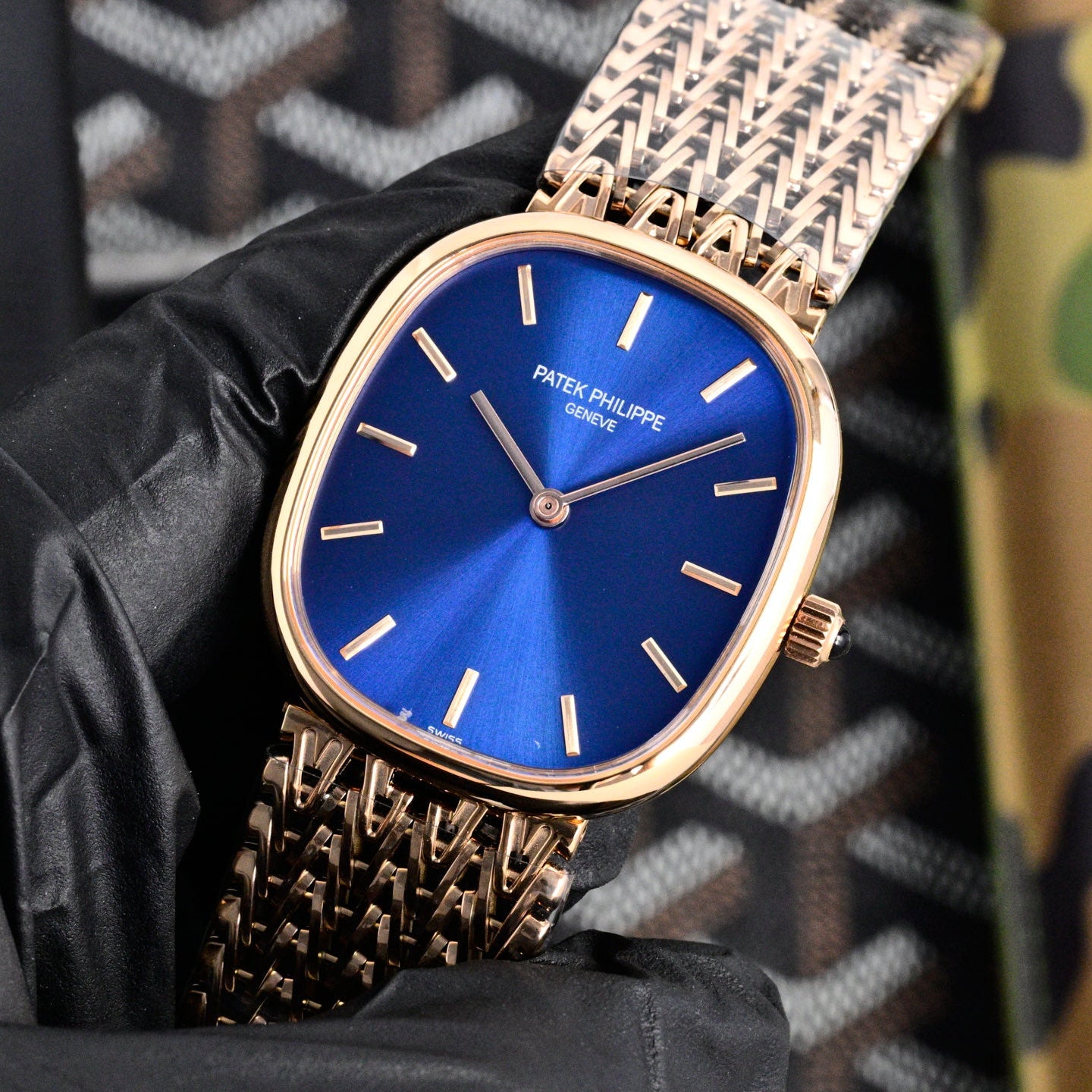 Patek Philippe Golden Ellipse Gold Chain Bracelet Watch