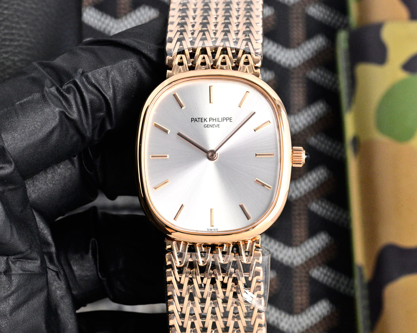 Patek Philippe Golden Ellipse Gold Chain Bracelet Watch