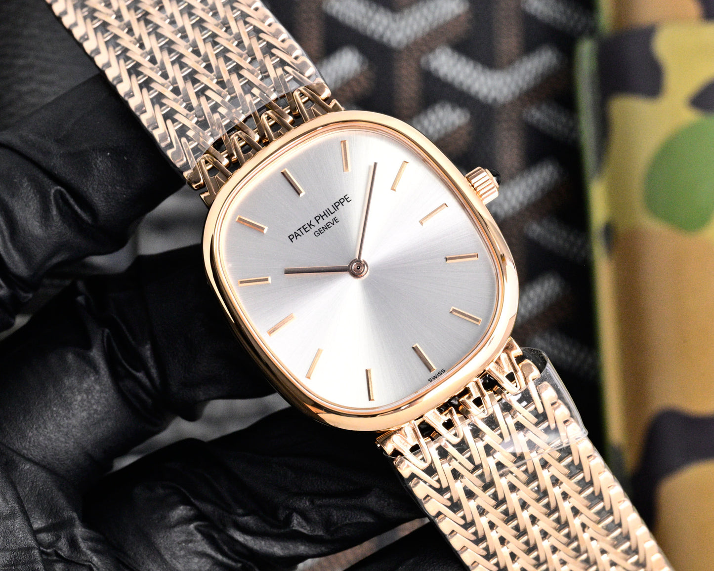 Patek Philippe Golden Ellipse Gold Chain Bracelet Watch