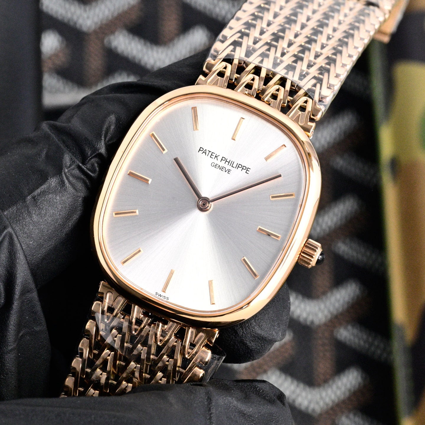 Patek Philippe Golden Ellipse Gold Chain Bracelet Watch