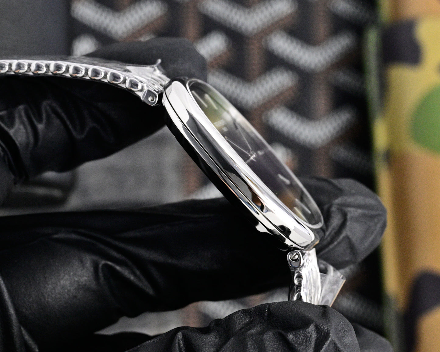 Patek Philippe Golden Ellipse Silver Chain Bracelet Watch