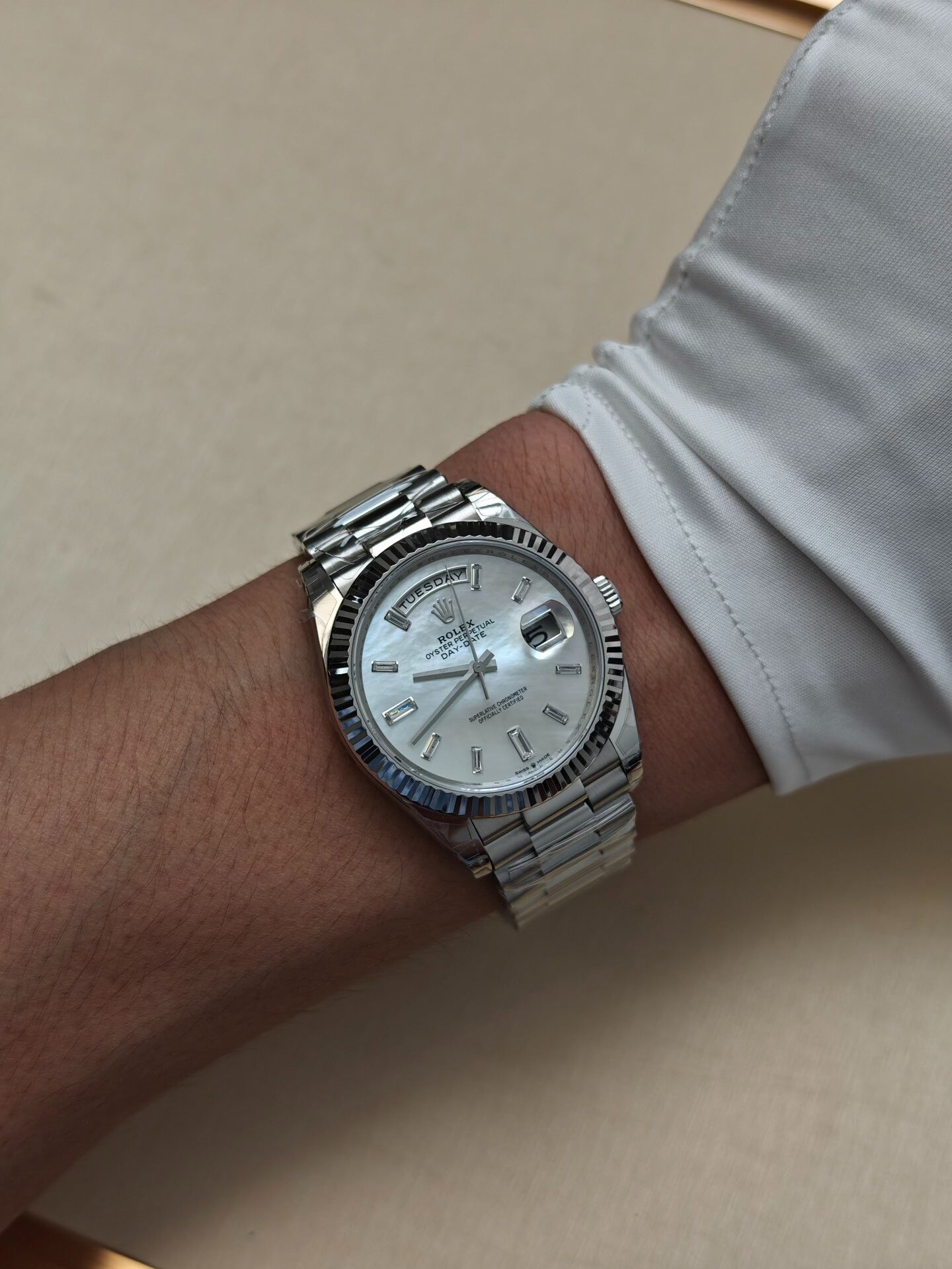 Rolex Day-Date 40 White Gold Meteorite Dial