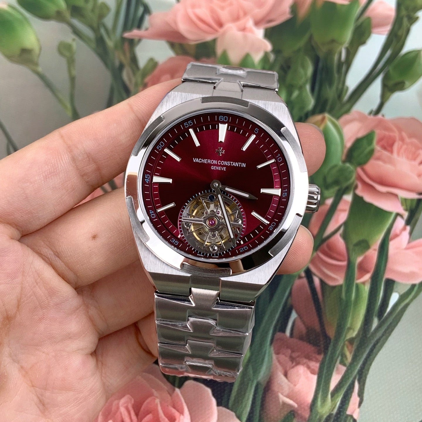 Vacheron Constantin Overseas Tourbillon Titanium Red Dial