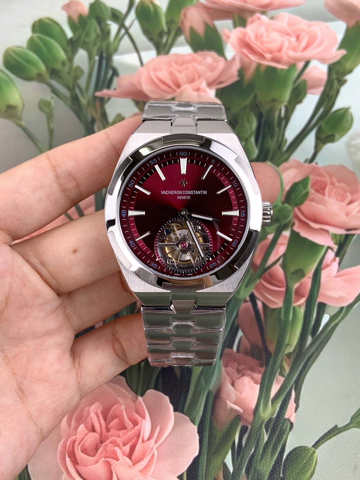 Vacheron Constantin Overseas Tourbillon Titanium Red Dial