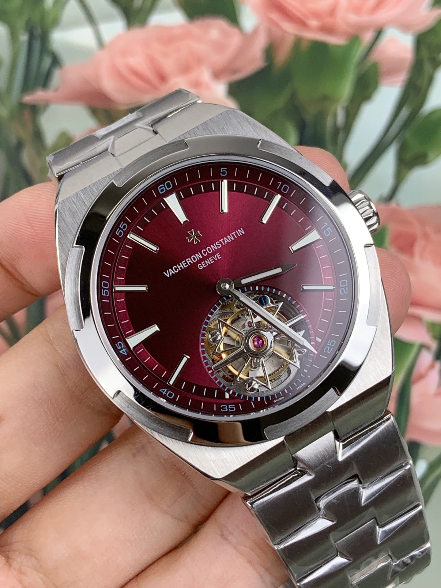 Vacheron Constantin Overseas Tourbillon Titanium Red Dial