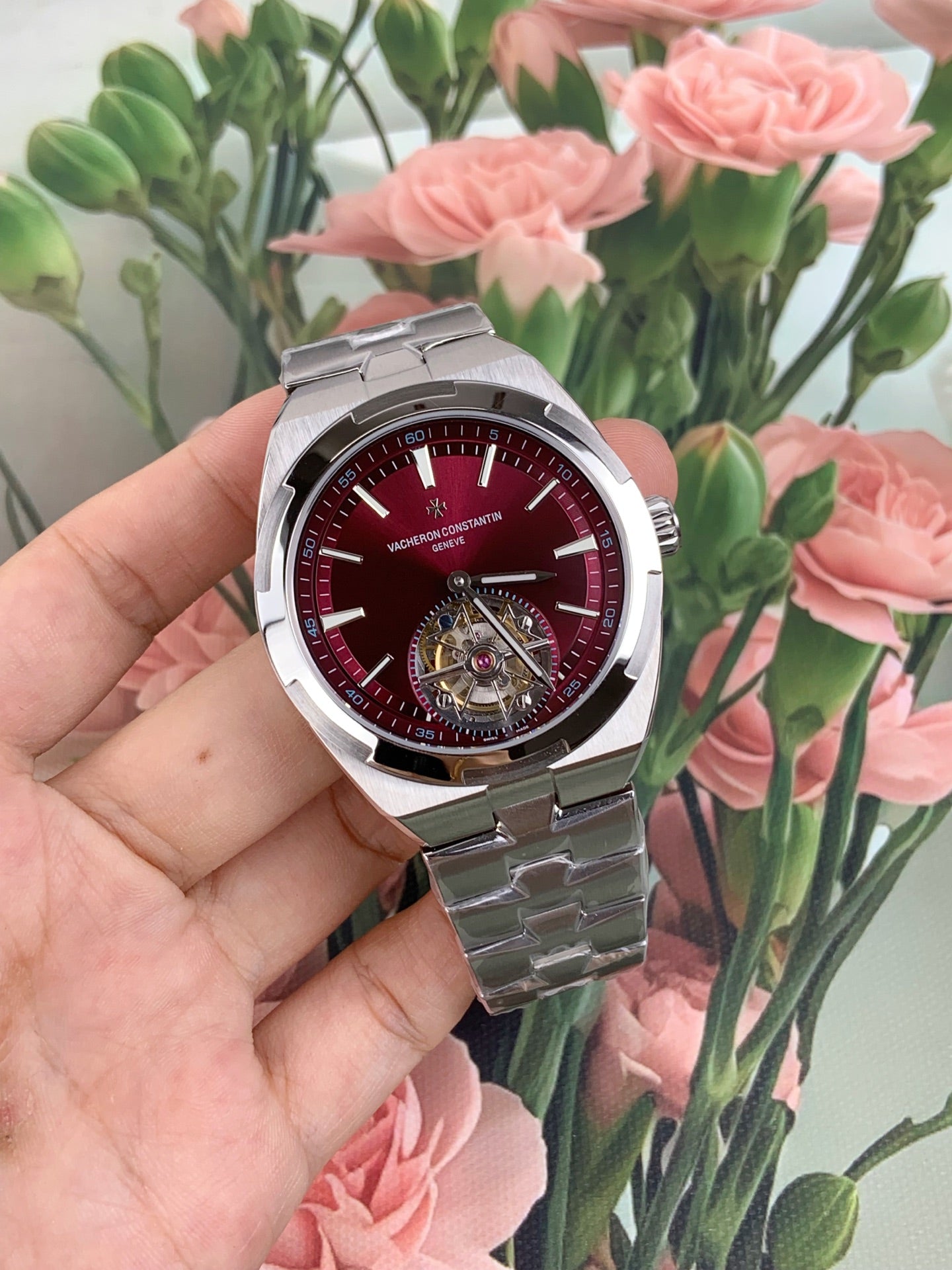 Vacheron Constantin Overseas Tourbillon Titanium Red Dial