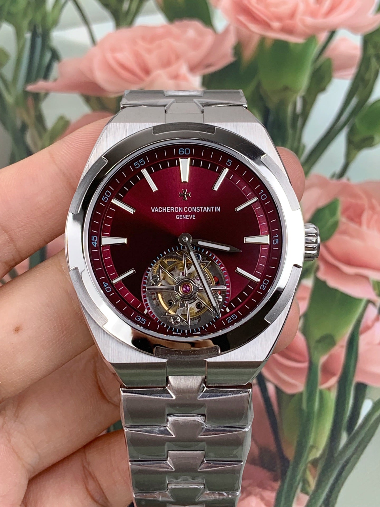 Vacheron Constantin Overseas Tourbillon Titanium Red Dial
