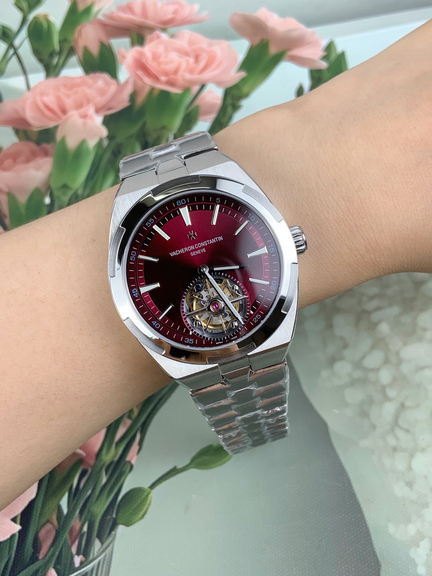 Vacheron Constantin Overseas Tourbillon Titanium Red Dial