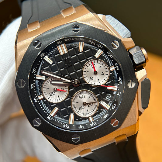 Audemars Piguet Royal Oak Offshore Chronograph 43mm Pink Gold Luxury Watch