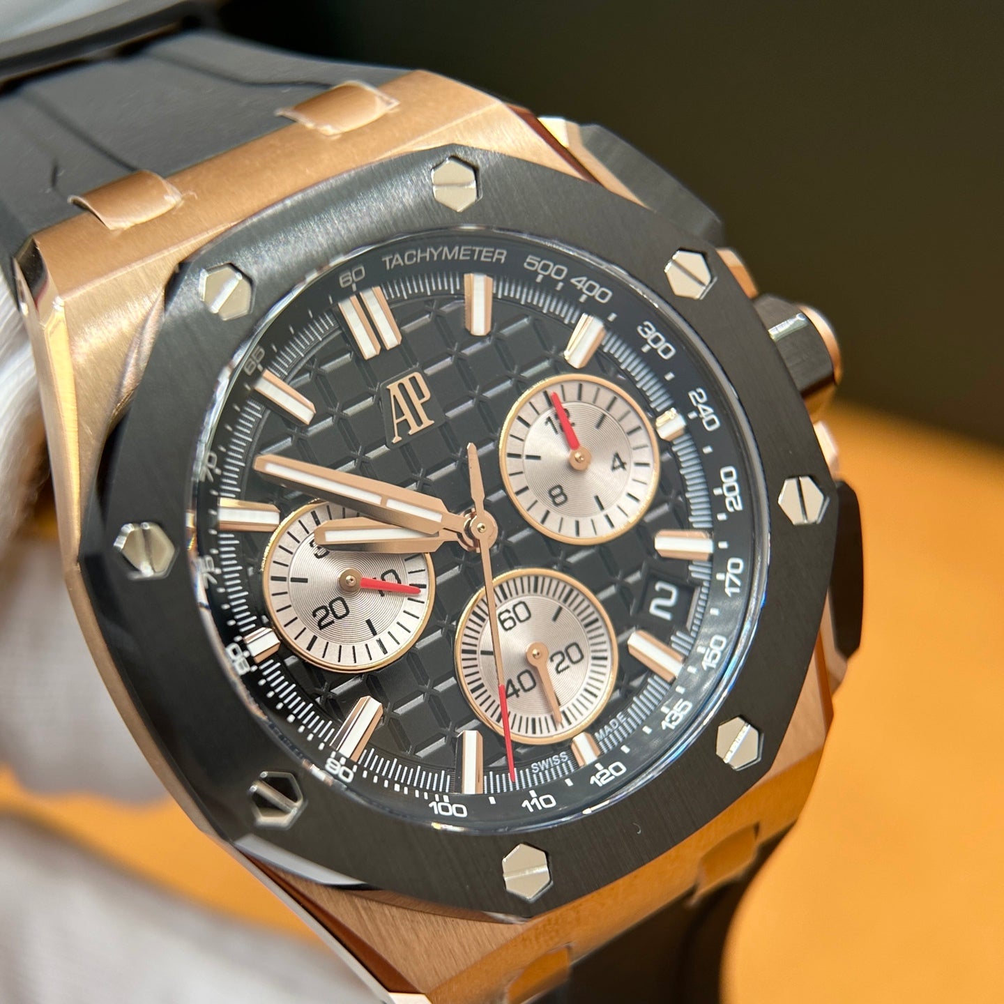Audemars Piguet Royal Oak Offshore Chronograph 43mm Pink Gold Luxury Watch