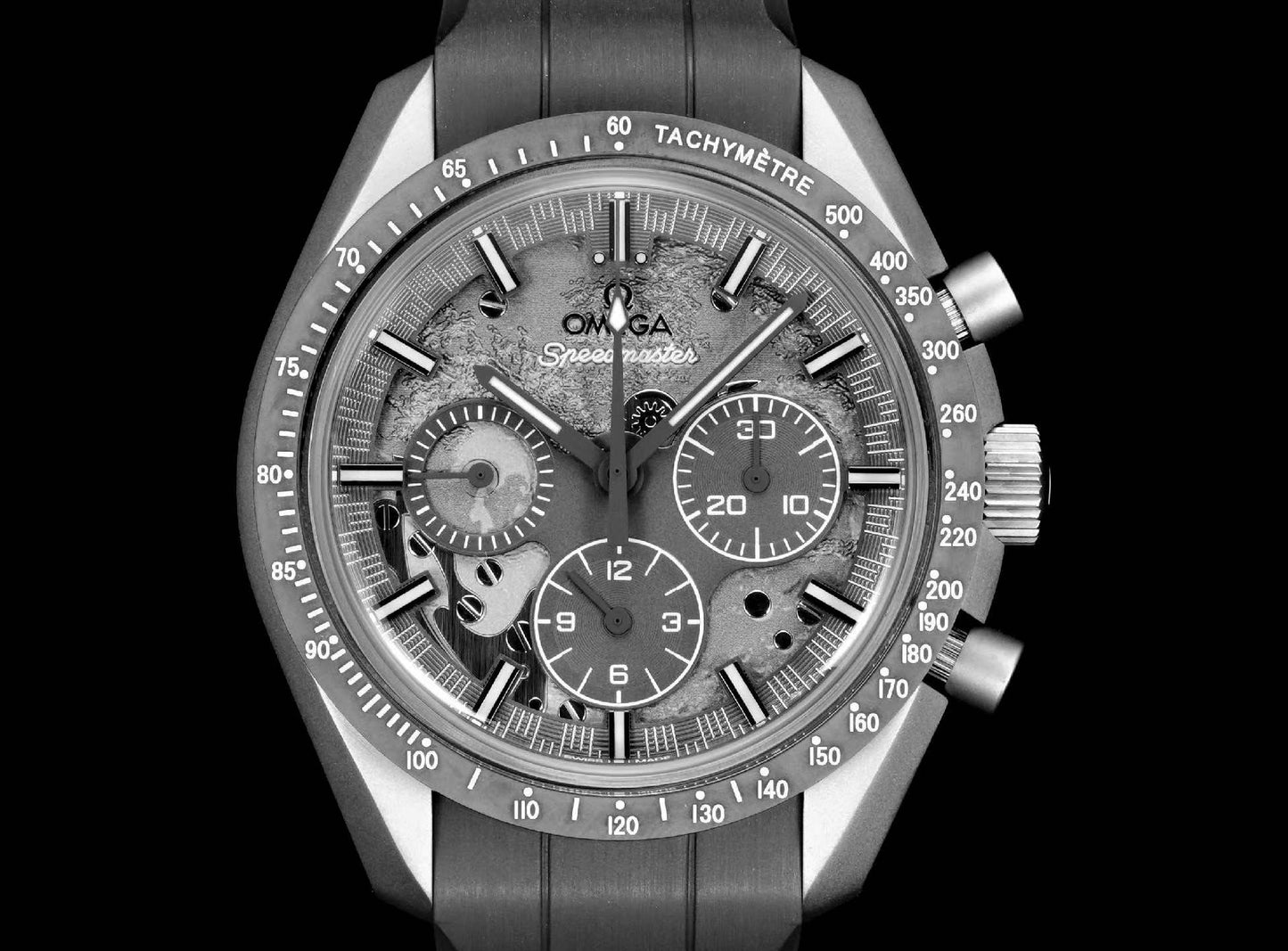 Omega Speedmaster Grey Side of the Moon Meteorite Dial