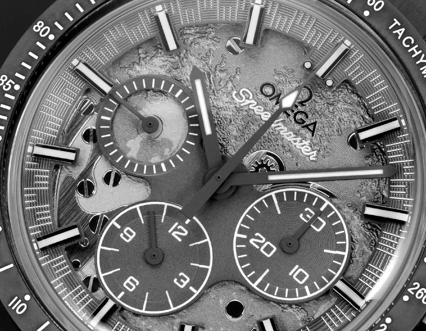 Omega Speedmaster Grey Side of the Moon Meteorite Dial